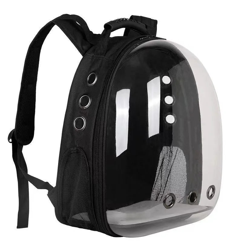 Transparent Pet Backpack – Breathable Space Capsule Carrier for Cats & Small Dogs