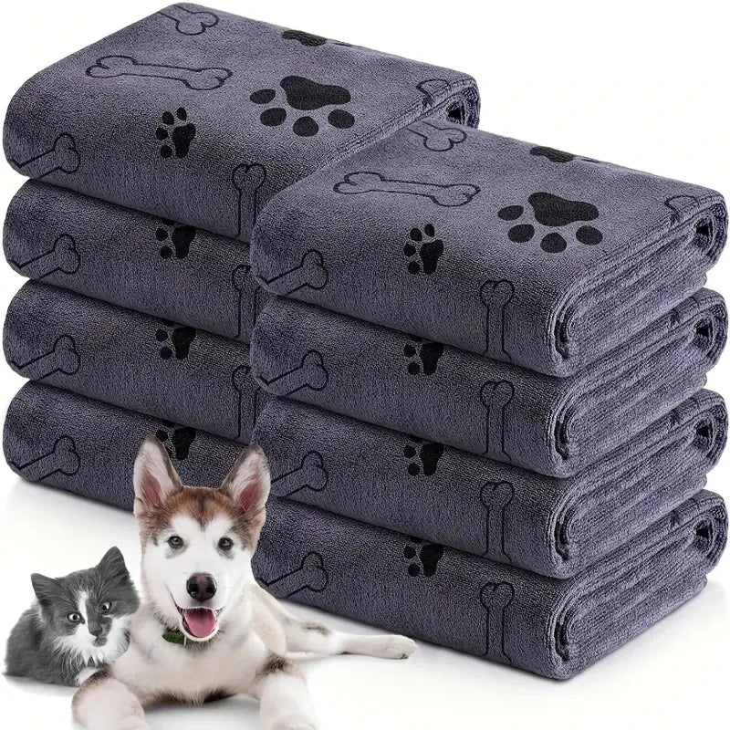 2pcs Soft Microfiber Dog Towels - Quick Dry, Absorbent Pet Bath & Grooming Towels For Dogs Dog Towels Pet Bath Drying Towels Dog