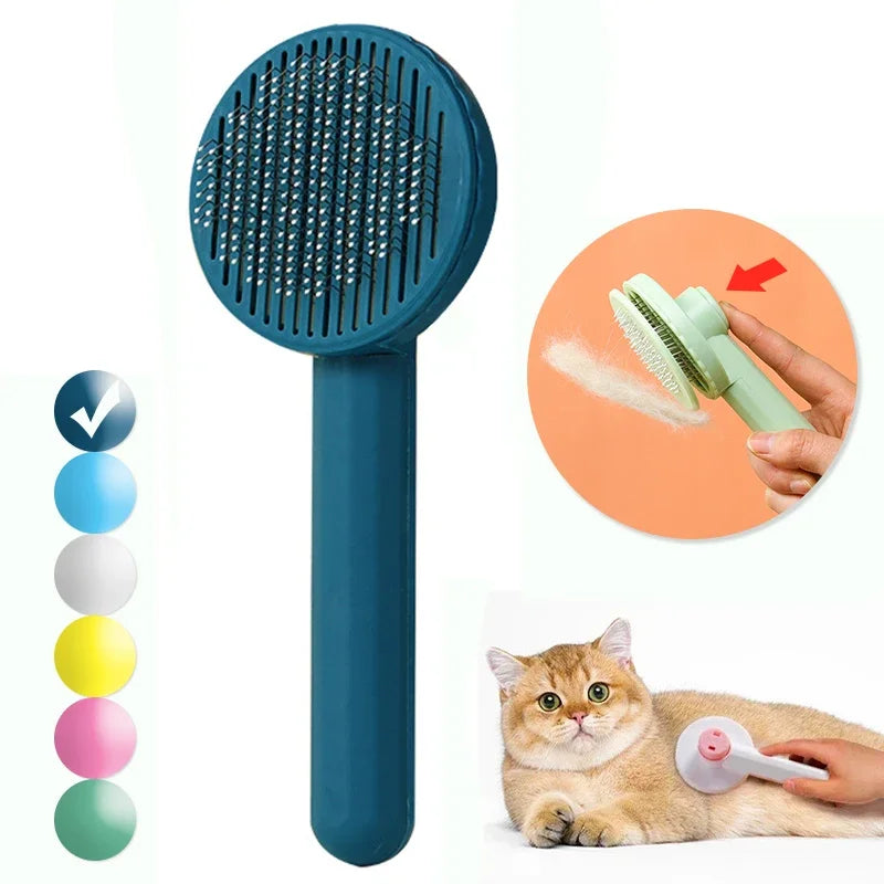 Pet Grooming Brush for Cats & Small Dogs – Hair Removal & Shedding Comb