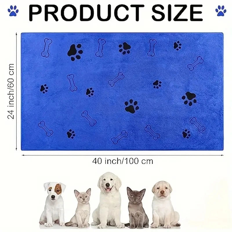 2pcs Soft Microfiber Dog Towels - Quick Dry, Absorbent Pet Bath & Grooming Towels For Dogs Dog Towels Pet Bath Drying Towels Dog